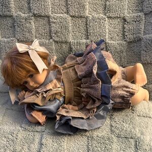 Adorable Laying Down Porcelain Doll